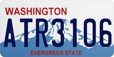 WA license plate ATR3106