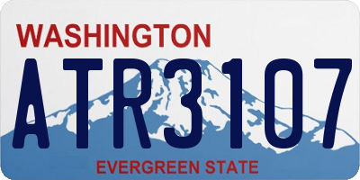 WA license plate ATR3107