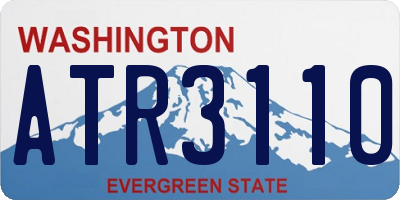 WA license plate ATR3110