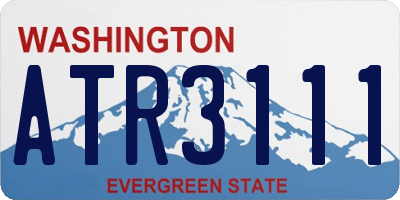 WA license plate ATR3111