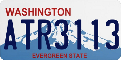 WA license plate ATR3113