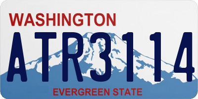 WA license plate ATR3114