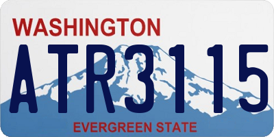 WA license plate ATR3115