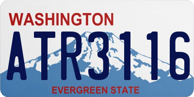 WA license plate ATR3116
