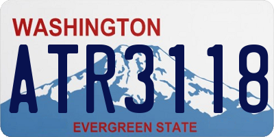 WA license plate ATR3118