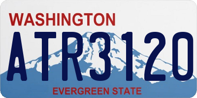 WA license plate ATR3120