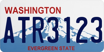 WA license plate ATR3123