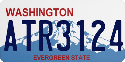 WA license plate ATR3124