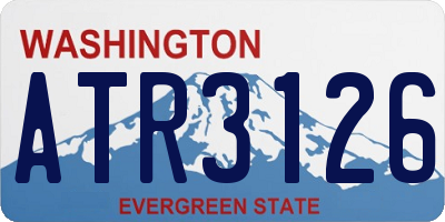 WA license plate ATR3126