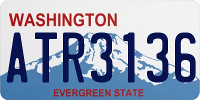 WA license plate ATR3136