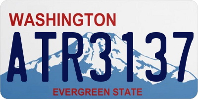 WA license plate ATR3137