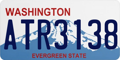 WA license plate ATR3138