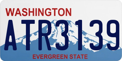 WA license plate ATR3139