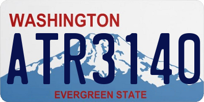 WA license plate ATR3140