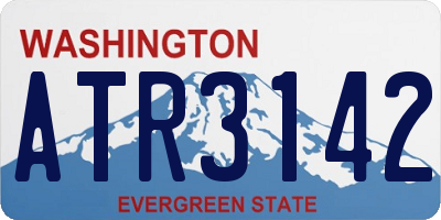 WA license plate ATR3142