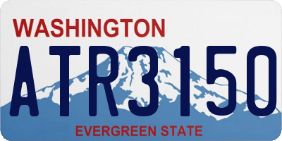 WA license plate ATR3150