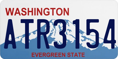 WA license plate ATR3154