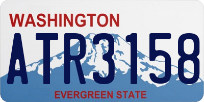 WA license plate ATR3158