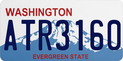 WA license plate ATR3160