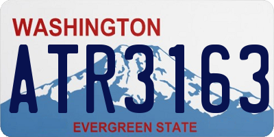 WA license plate ATR3163