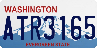 WA license plate ATR3165