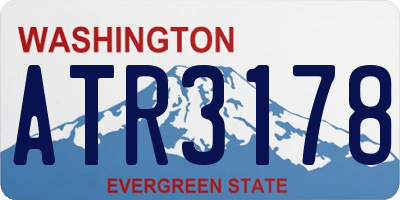 WA license plate ATR3178