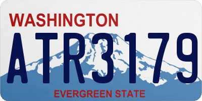 WA license plate ATR3179
