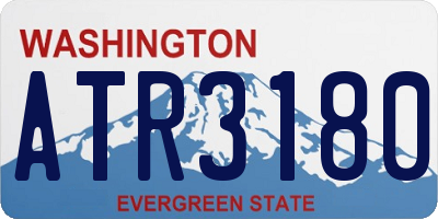WA license plate ATR3180