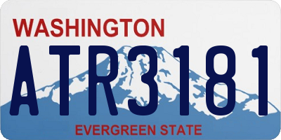 WA license plate ATR3181