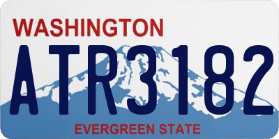 WA license plate ATR3182