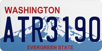 WA license plate ATR3190