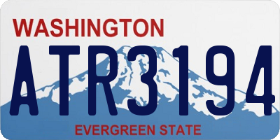 WA license plate ATR3194