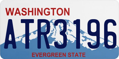 WA license plate ATR3196