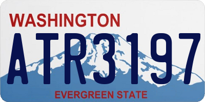 WA license plate ATR3197