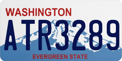 WA license plate ATR3289