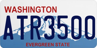 WA license plate ATR3500