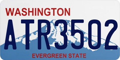 WA license plate ATR3502