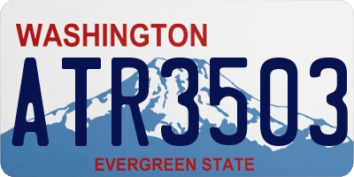 WA license plate ATR3503
