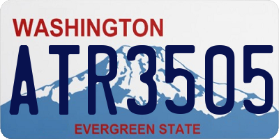 WA license plate ATR3505