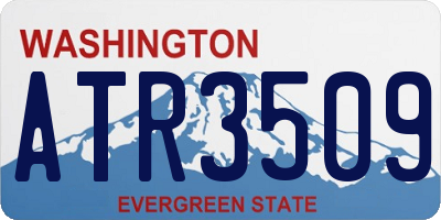 WA license plate ATR3509
