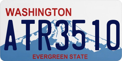 WA license plate ATR3510