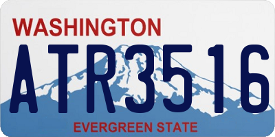 WA license plate ATR3516