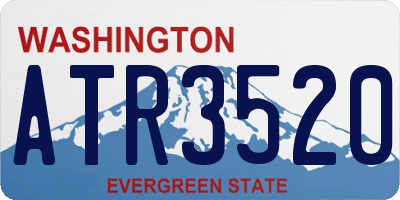 WA license plate ATR3520