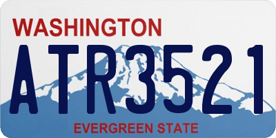 WA license plate ATR3521