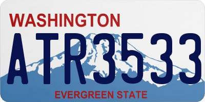 WA license plate ATR3533