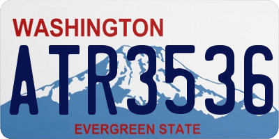 WA license plate ATR3536