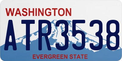 WA license plate ATR3538