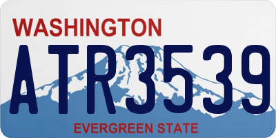 WA license plate ATR3539
