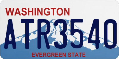 WA license plate ATR3540