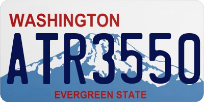 WA license plate ATR3550